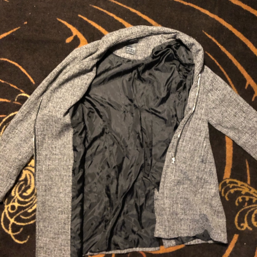 Primark Women’s Tweed Parka Coat Grey sz: 12 - Picture 6 of 8